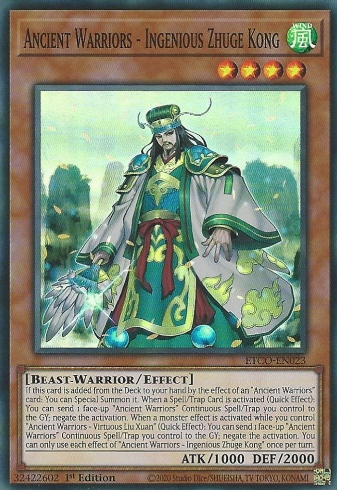 Image for Ancient Warriors - Ingenious Zhuge Kong (ETCO-EN023) (ETCO) - YuGiOh