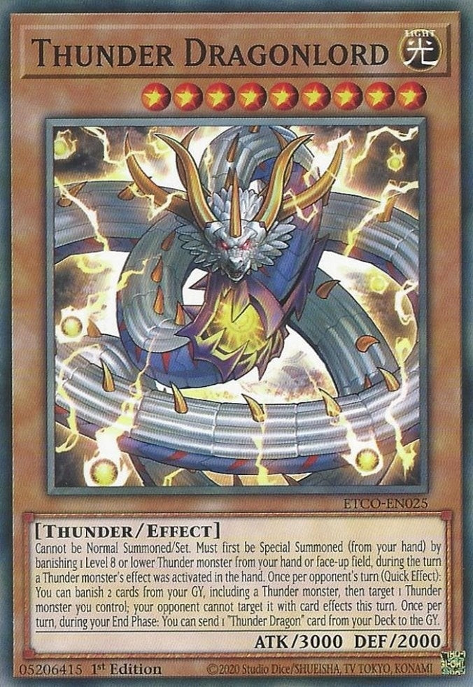 Image for Thunder Dragonlord (ETCO-EN025) (ETCO) - YuGiOh