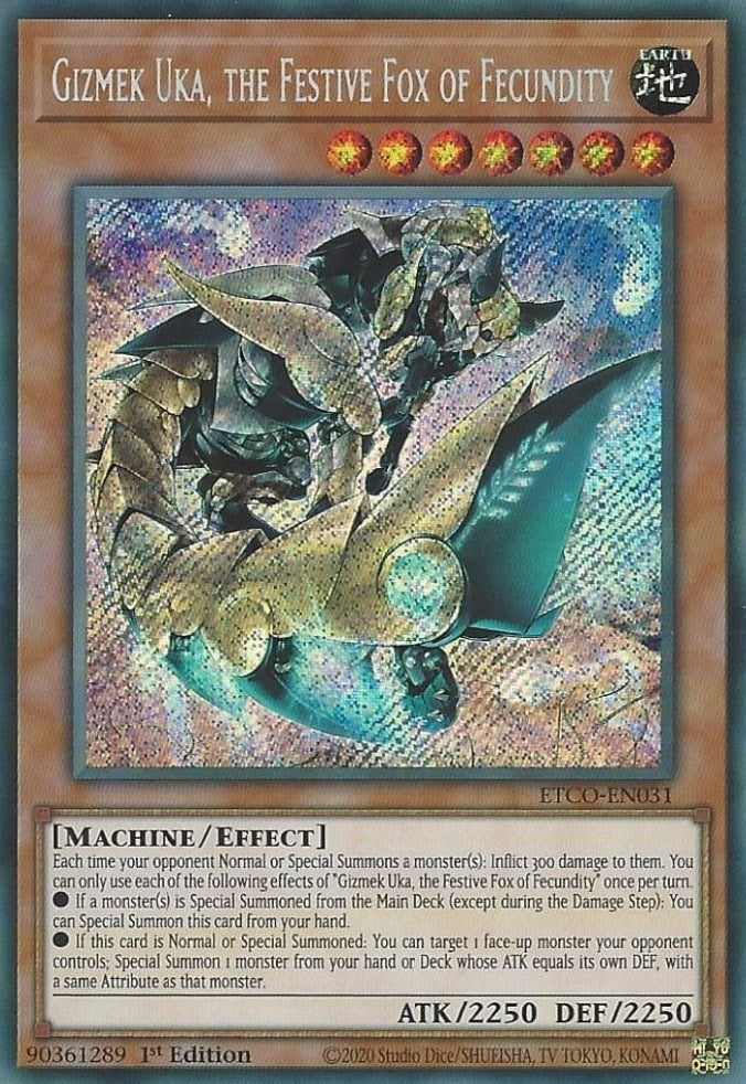 Image for Gizmek Uka, the Festive Fox of Fecundity (ETCO-EN031) (ETCO) - YuGiOh
