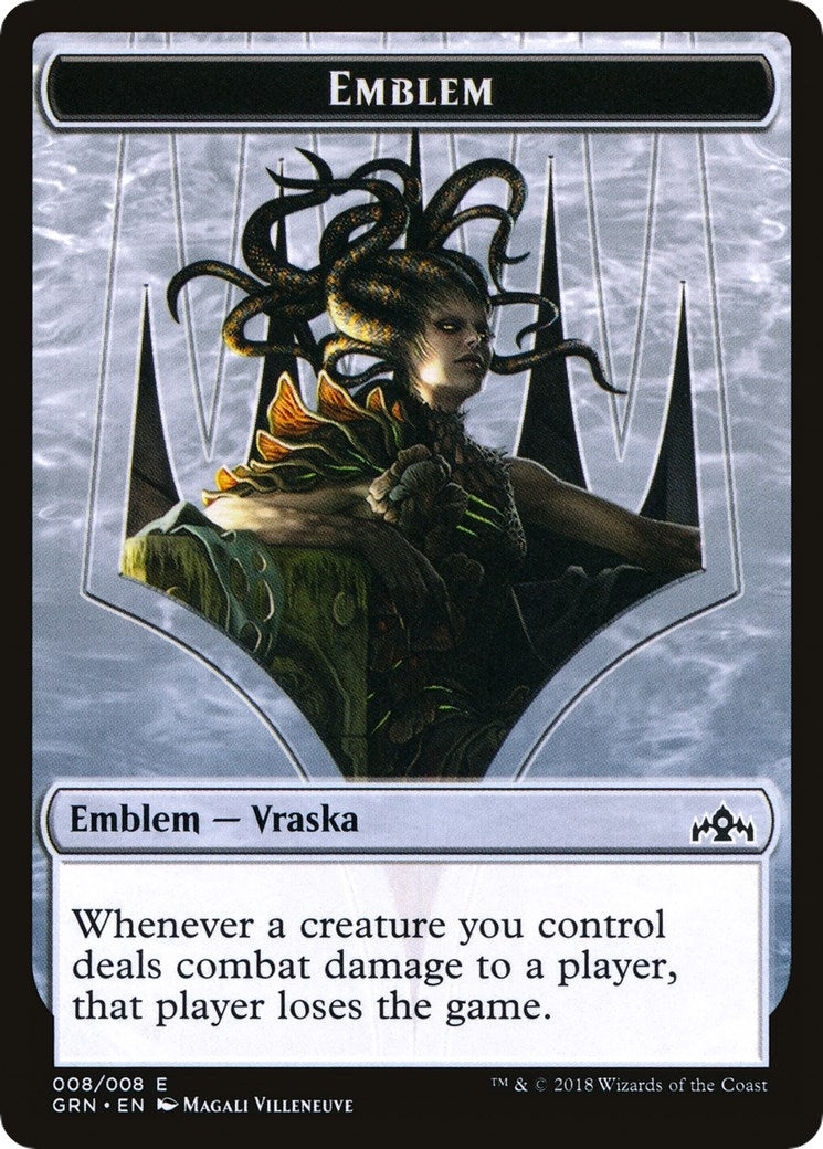 Image for Emblem - Vraska // Human Double-Sided Token (Challenger 2020) (8 // 2) (Unique and Miscellaneous Promos) - Magic: The Gathering