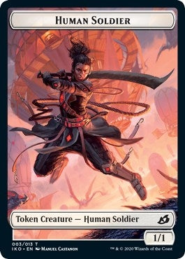 Image for Human Soldier (003) // Zombie Double-Sided Token (3 // 9) (Commander 2020) - Magic: The Gathering