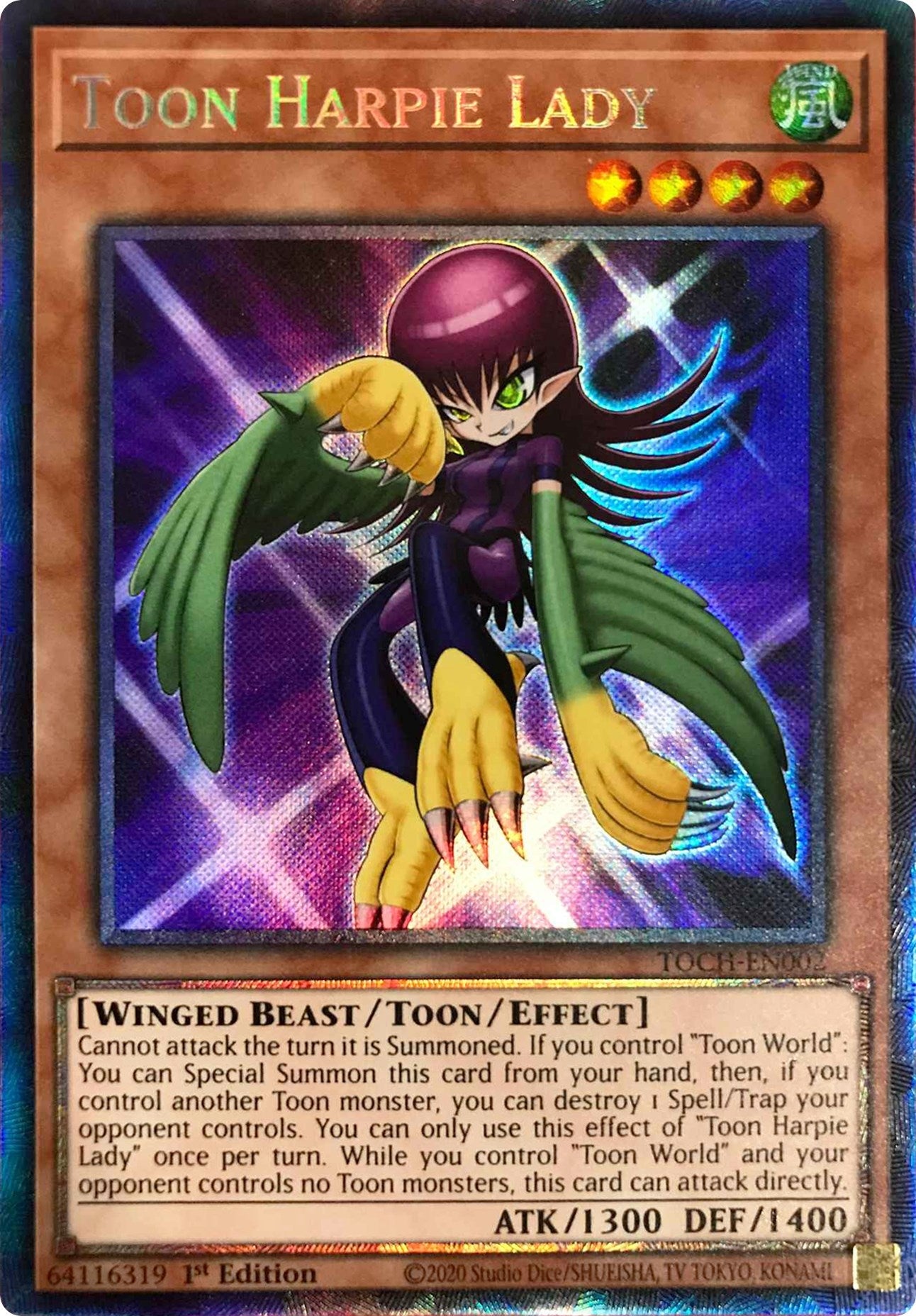 Toon Harpie Lady (CR) (TOCH-EN002) (TOCH)
