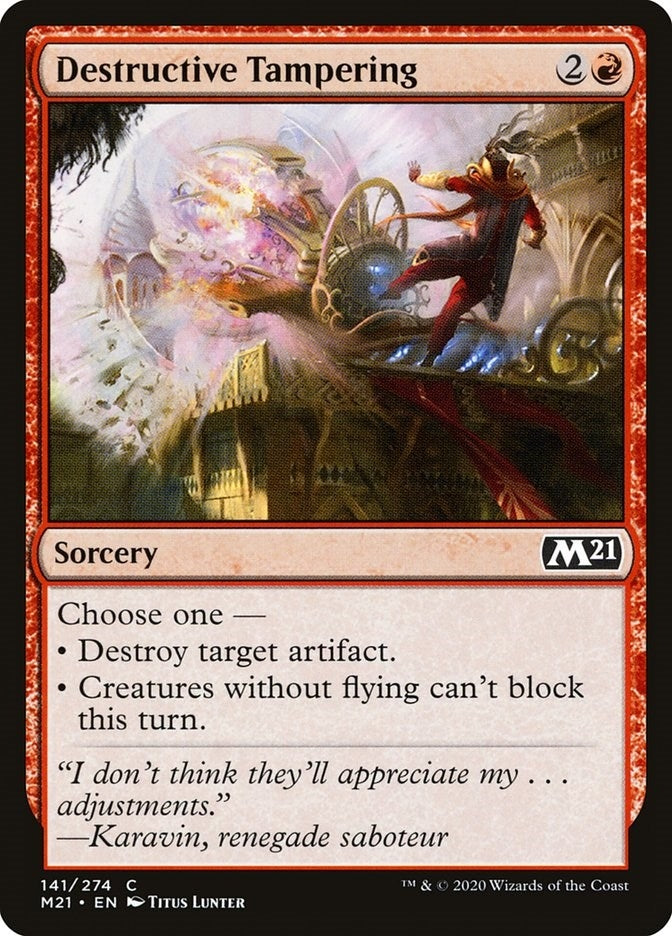Image for Destructive Tampering (141) (Core Set 2021) - Magic: The Gathering