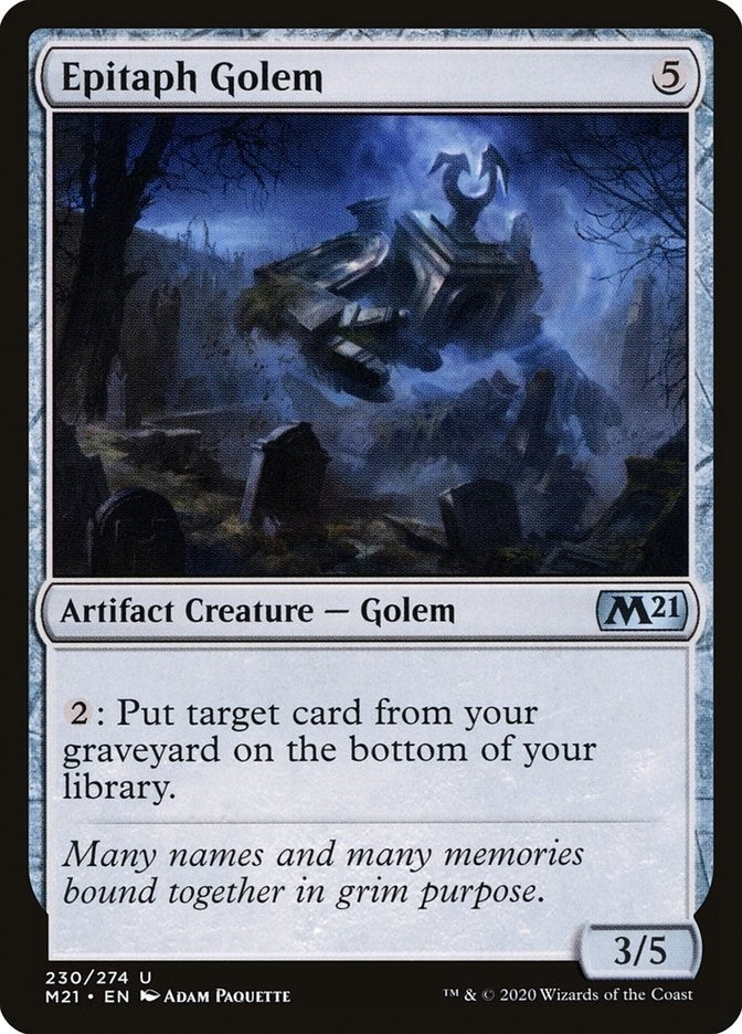 Image for Epitaph Golem (230) (Core Set 2021) - Magic: The Gathering
