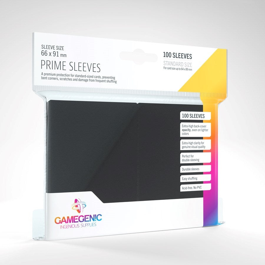 Image for GameGenic Prime Sleeve - Standard Size - Black (100-Pack) - Card Sleeves