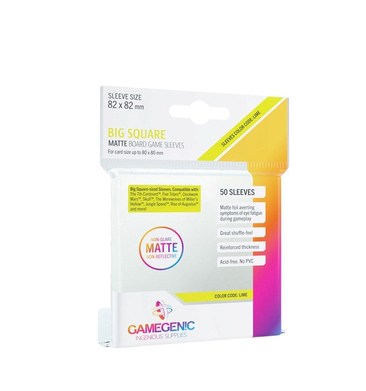 Image for GameGenic Matte Board Game Sleeves - Big Square (50-Pack) - Card Sleeves