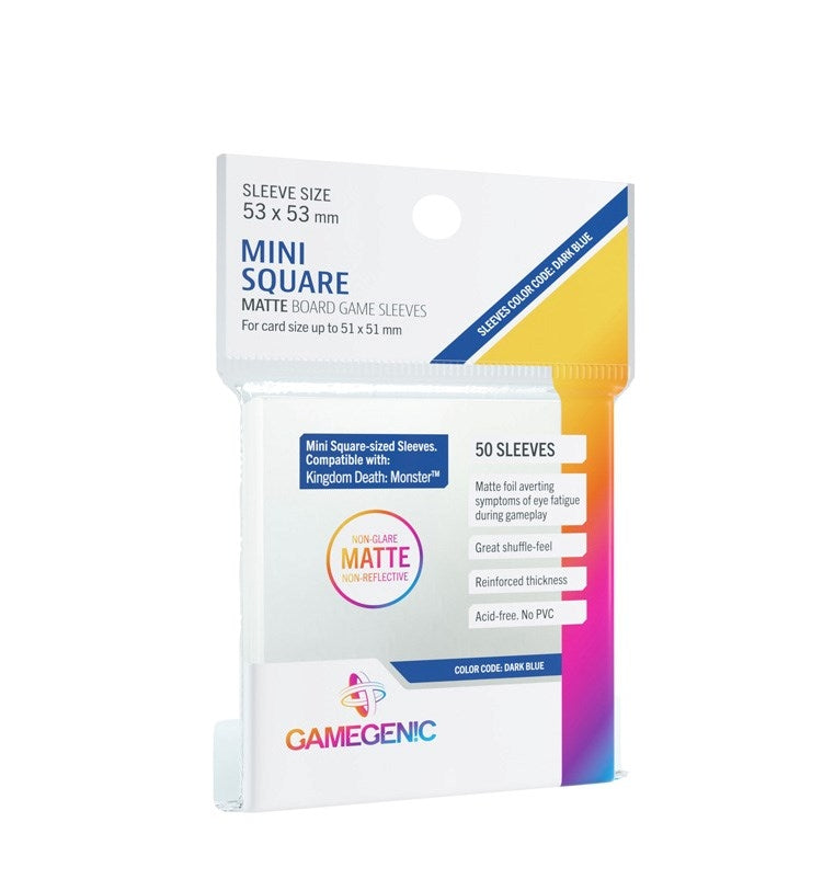 Image for GameGenic Matte Board Game Sleeves - Mini Square (50-Pack) - Card Sleeves