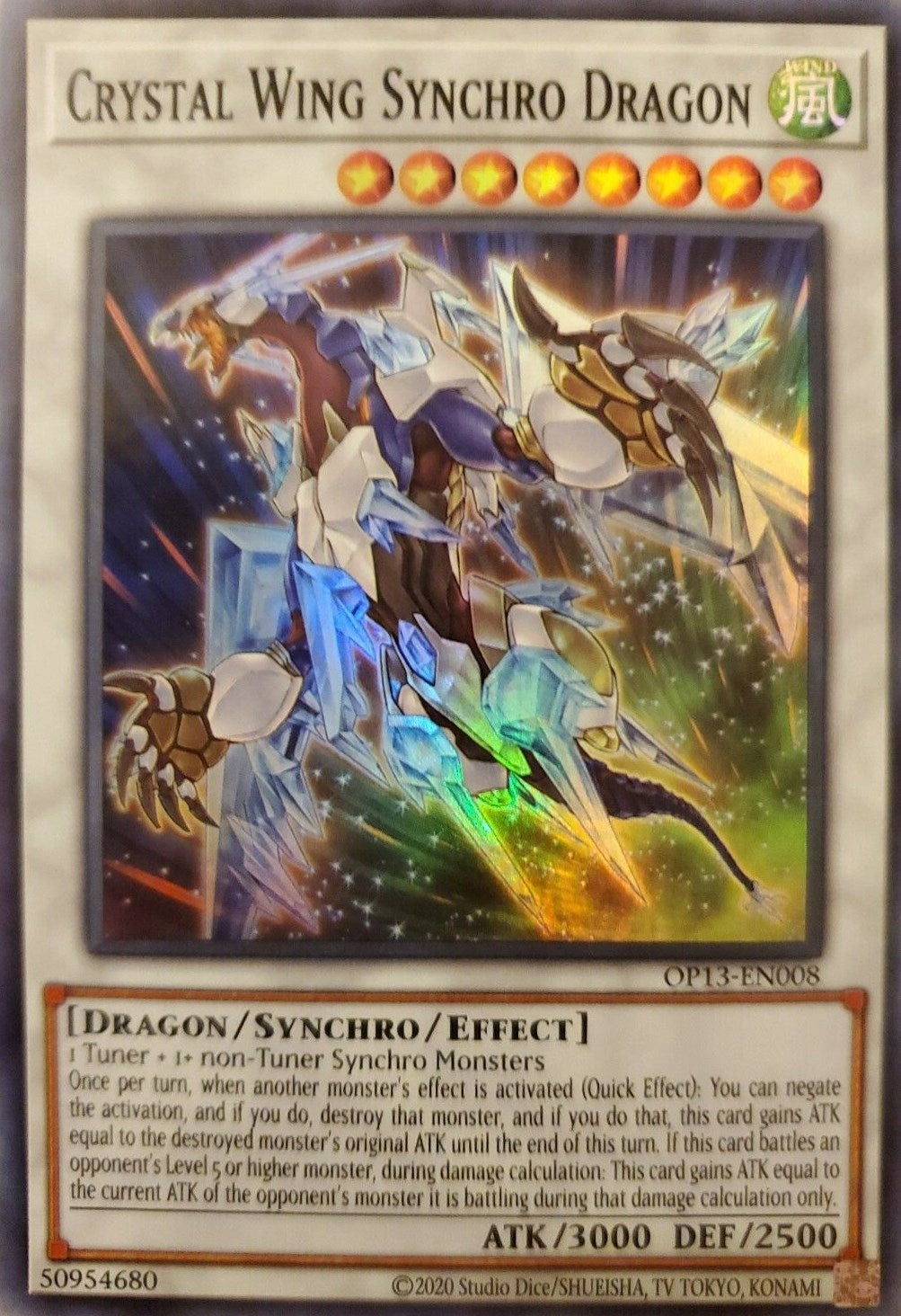 Image for Crystal Wing Synchro Dragon (OP13-EN008) (OP13) - YuGiOh