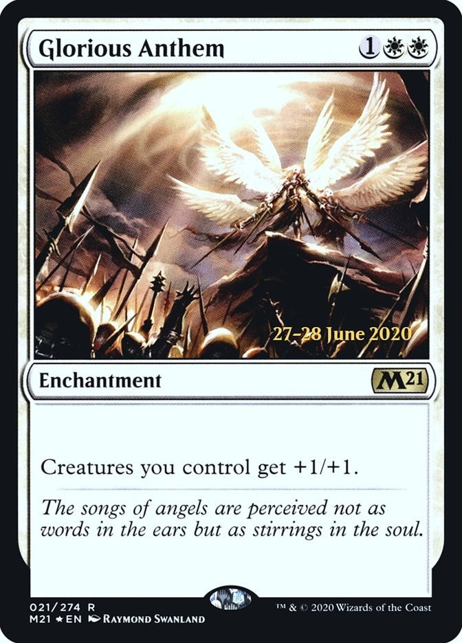 Image for Glorious Anthem (21) (Prerelease Cards) - Magic: The Gathering