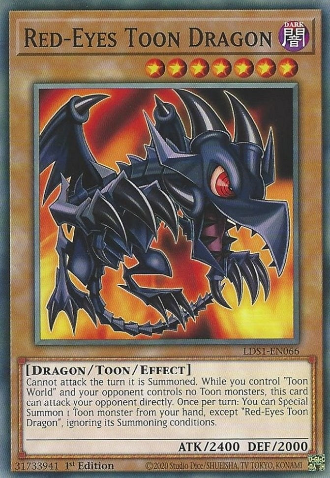 Image for Red-Eyes Toon Dragon (LDS1-EN066) (LDS1) - YuGiOh