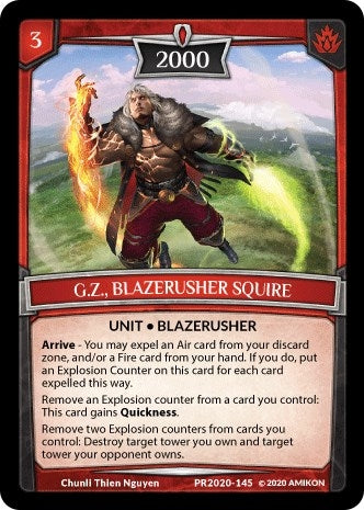 Image for G.Z., Blazerusher Squire (PR2020-145) (Argent Saga Promos) - Argent Saga TCG
