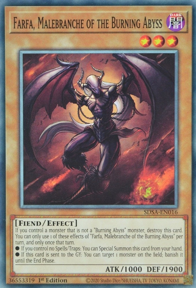Image for Farfa, Malebranche of the Burning Abyss (SDSA-EN016) (SDSA) - YuGiOh