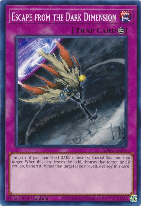 Image for Escape from the Dark Dimension (SDSA-EN036) (SDSA) - YuGiOh