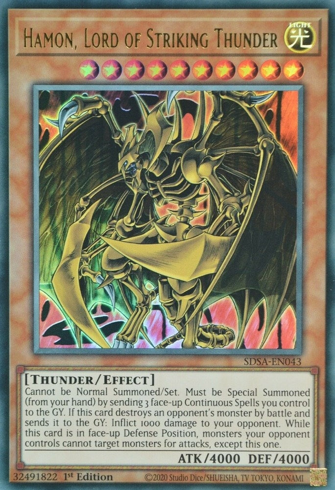 Image for Hamon, Lord of Striking Thunder (SDSA-EN043) (SDSA) - YuGiOh