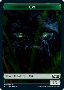 Image for Cat (011) // Zombie Double-Sided Token (11 // 7) (Core Set 2021) - Magic: The Gathering