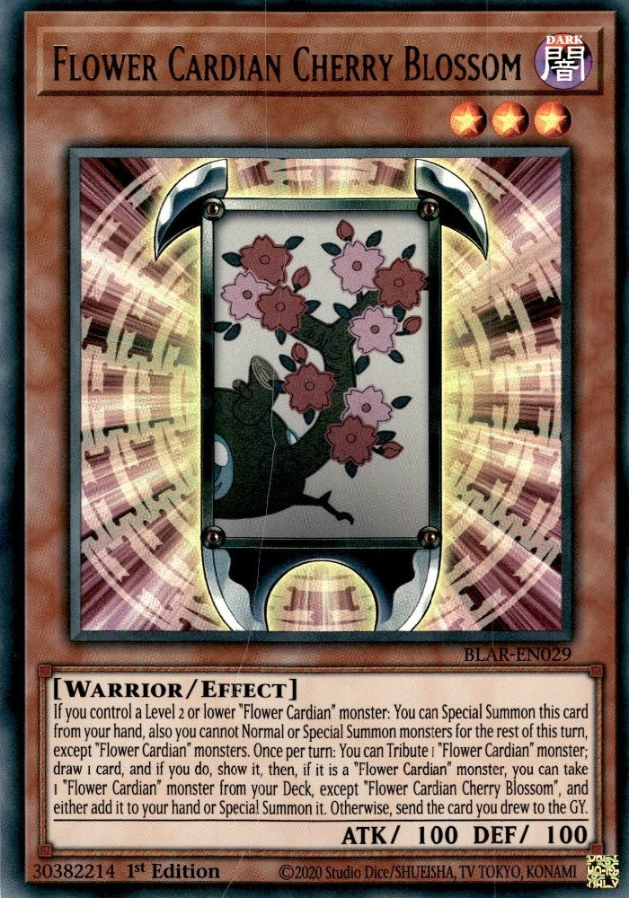 Image for Flower Cardian Cherry Blossom (BLAR-EN029) (BLAR) - YuGiOh