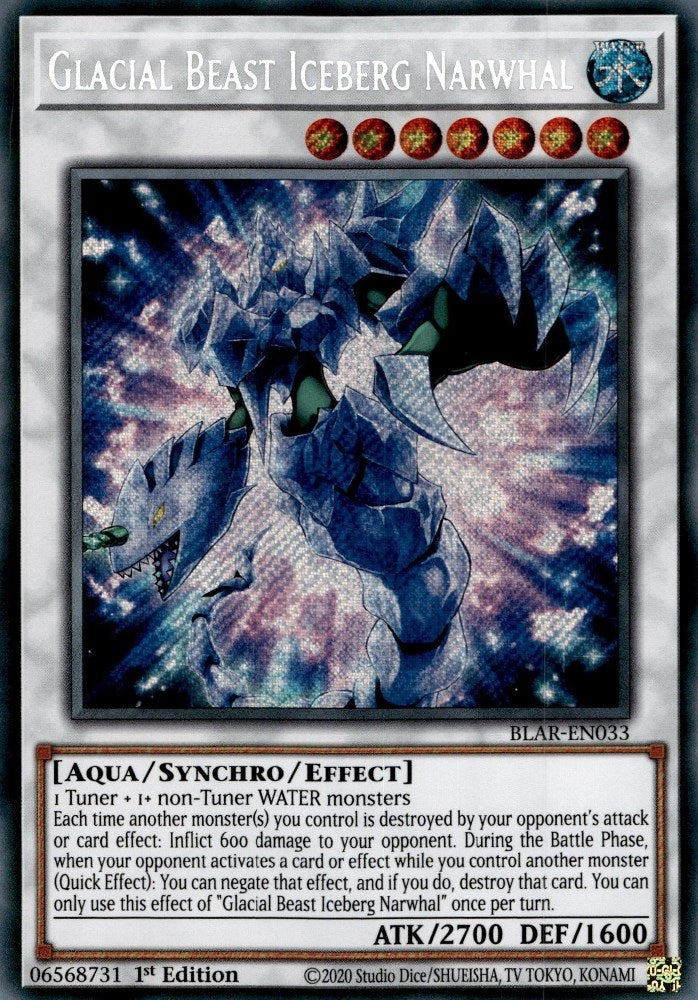 Image for Glacial Beast Iceberg Narwhal (BLAR-EN033) (BLAR) - YuGiOh