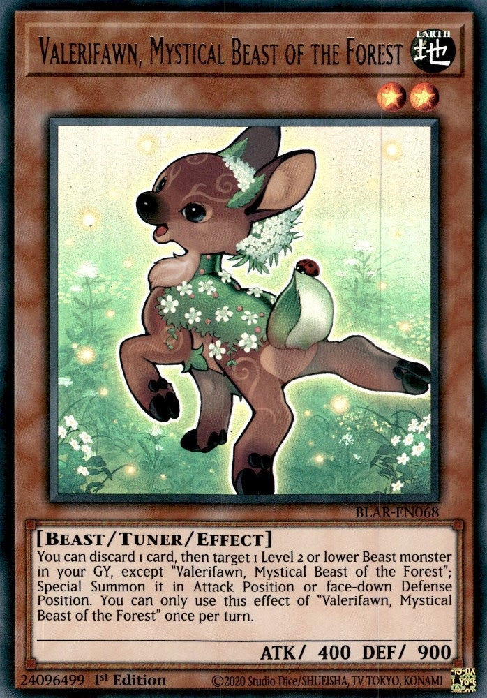 Image for Valerifawn, Mystical Beast of the Forest (BLAR-EN068) (BLAR) - YuGiOh