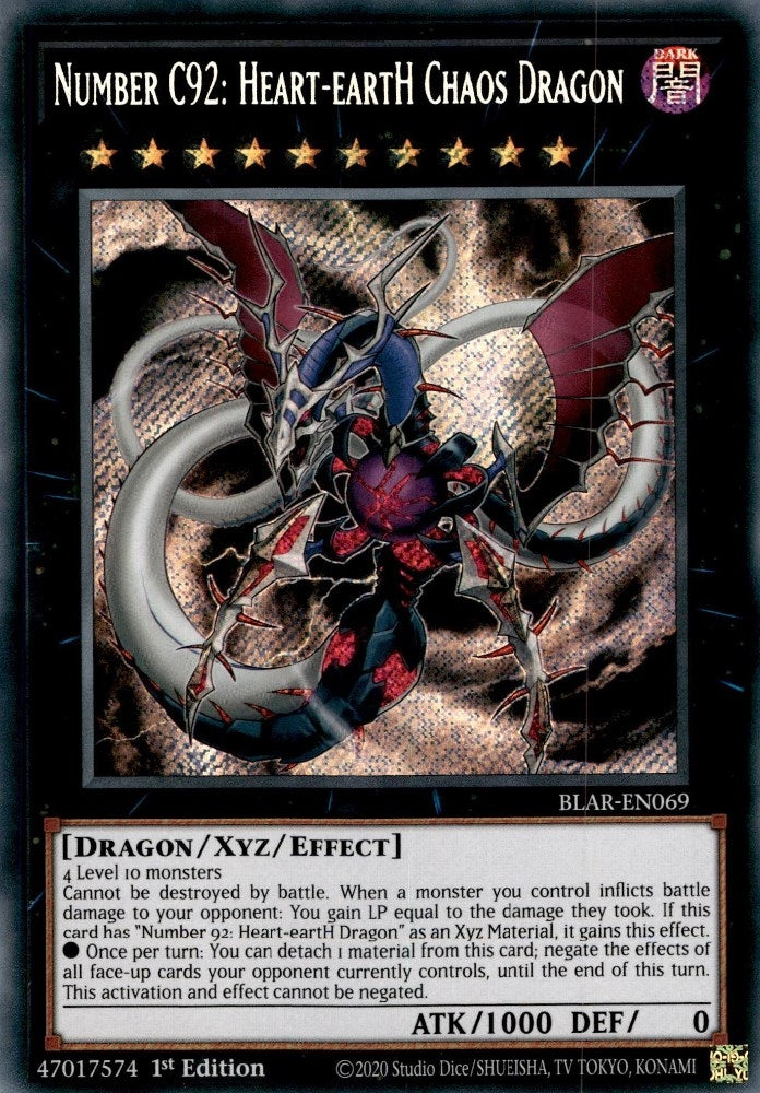 Image for Number C92: Heart-eartH Chaos Dragon (BLAR-EN069) (BLAR) - YuGiOh