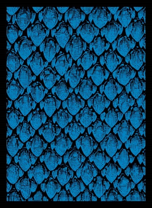 Image for Double Matte Sleeve - Dragonhide - Blue (50-Pack) - Card Sleeves