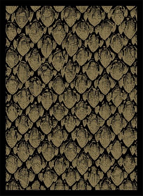 Image for Double Matte Sleeve - Dragonhide - Gold (50-Pack) - Card Sleeves