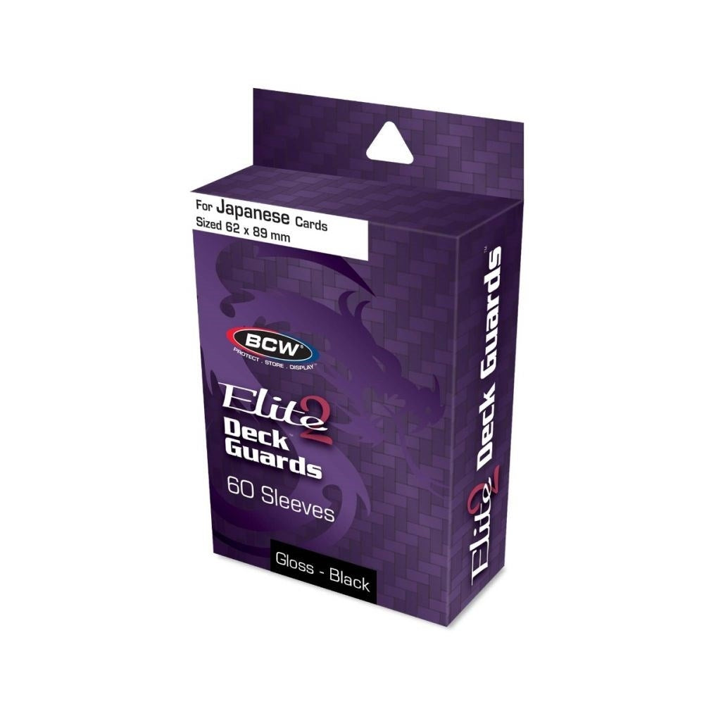 Image for BCW Elite2 Deck Guards - Glossy Small - 60ct. Box (Black) (Classic) - Card Sleeves