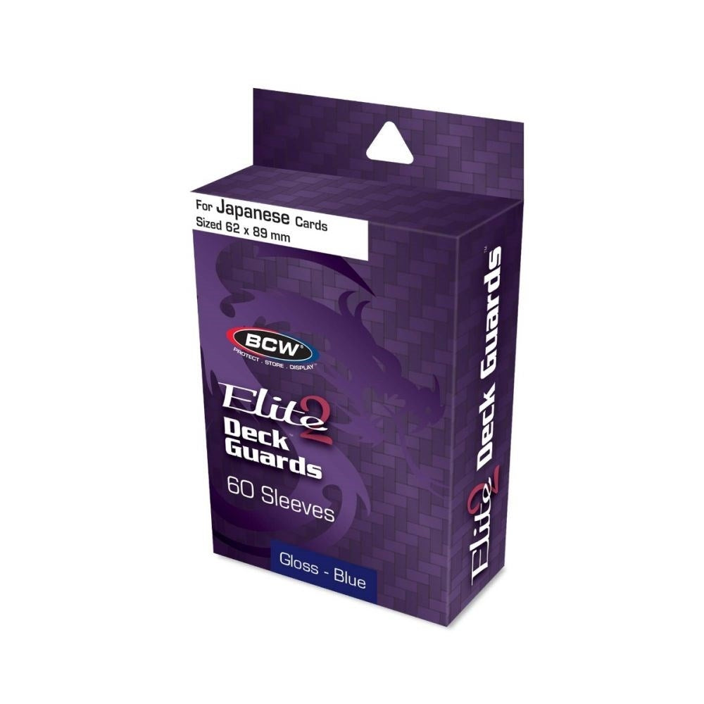 Image for BCW Elite2 Deck Guards - Glossy Small - 60ct. Box (Blue) (Classic) - Card Sleeves
