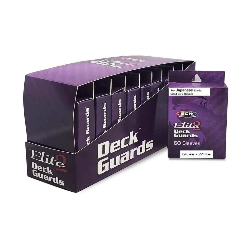 Image for BCW Elite2 Deck Guards - Glossy Small - Shelf Display (White) (Classic) - Card Sleeves