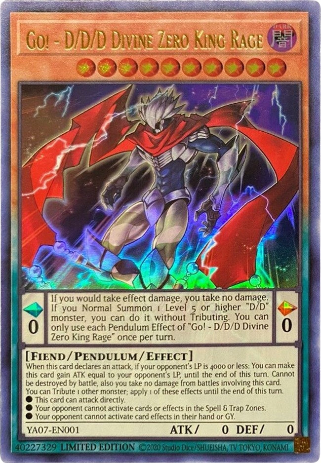 Image for Go! - D/D/D Divine Zero King Rage (YA07-EN001) (YA01) - YuGiOh