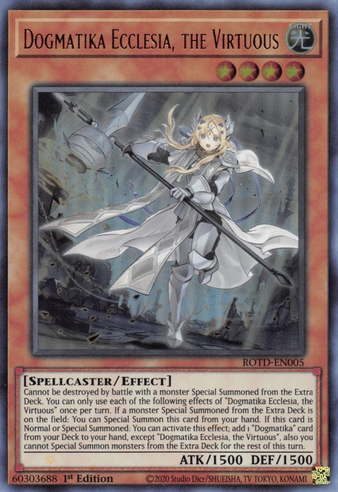 Image for Dogmatika Ecclesia, the Virtuous (ROTD-EN005) (ROTD) - YuGiOh