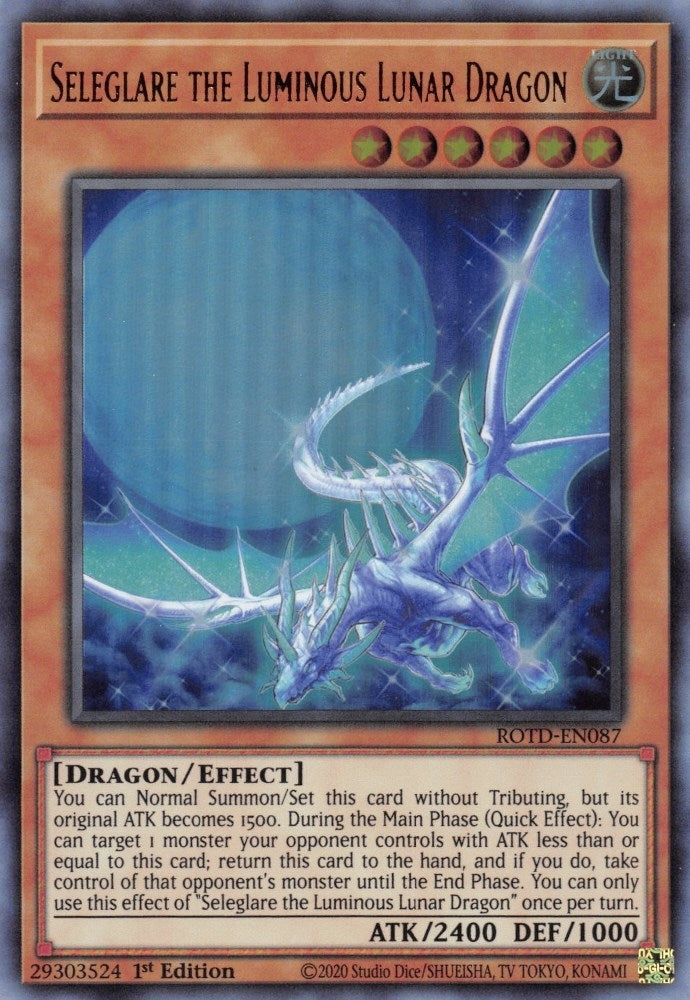 Image for Seleglare the Luminous Lunar Dragon (ROTD-EN087) (ROTD) - YuGiOh