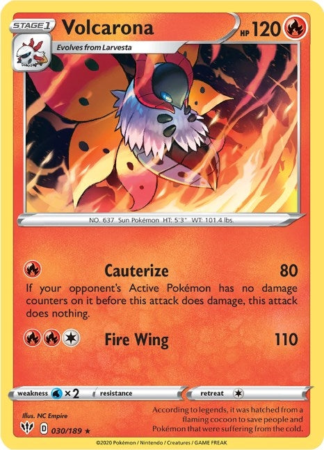 Image for Volcarona (030/189) (SWSH03) - Pokemon