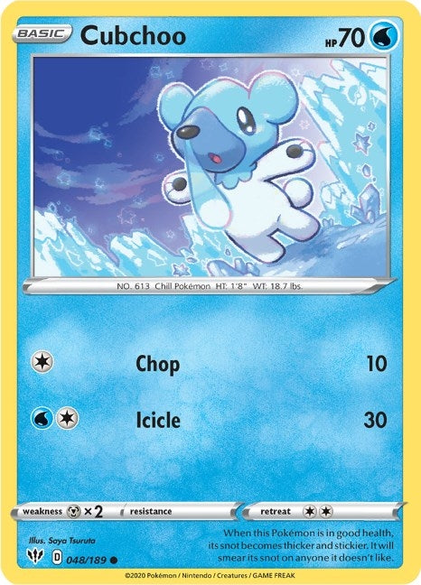 Image for Cubchoo (048/189) (SWSH03) - Pokemon