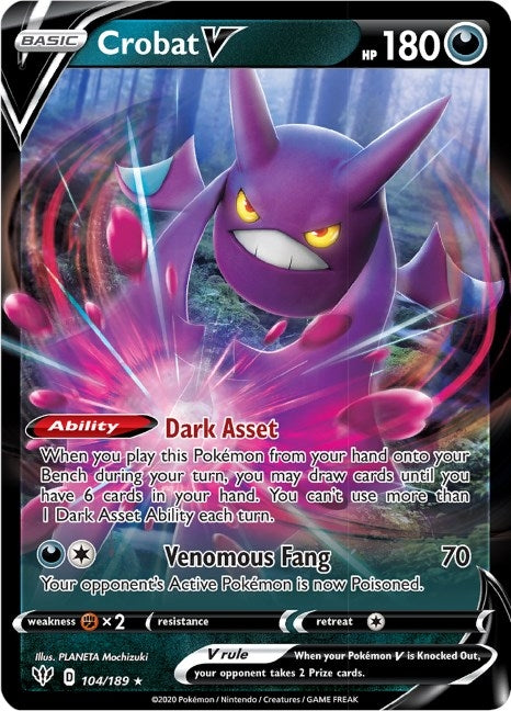 Image for Crobat V (104/189) (SWSH03) - Pokemon