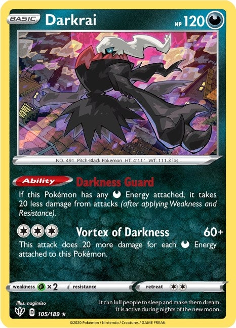Image for Darkrai (105/189) (SWSH03) - Pokemon
