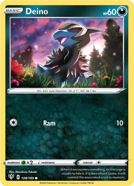 Image for Deino (108/189) (SWSH03) - Pokemon
