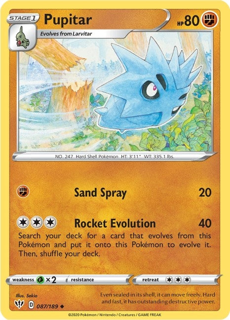 Image for Pupitar (087/189) (SWSH03) - Pokemon