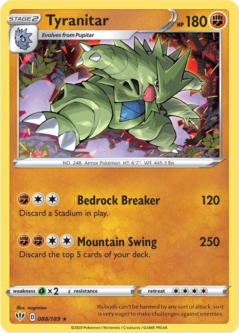 Image for Tyranitar (088/189) (SWSH03) - Pokemon