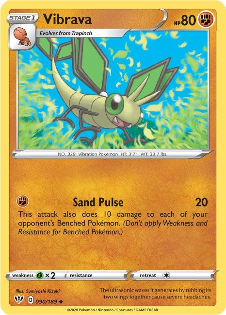 Image for Vibrava (090/189) (SWSH03) - Pokemon