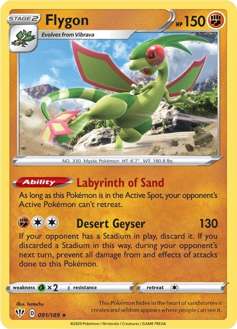 Image for Flygon (091/189) (SWSH03) - Pokemon