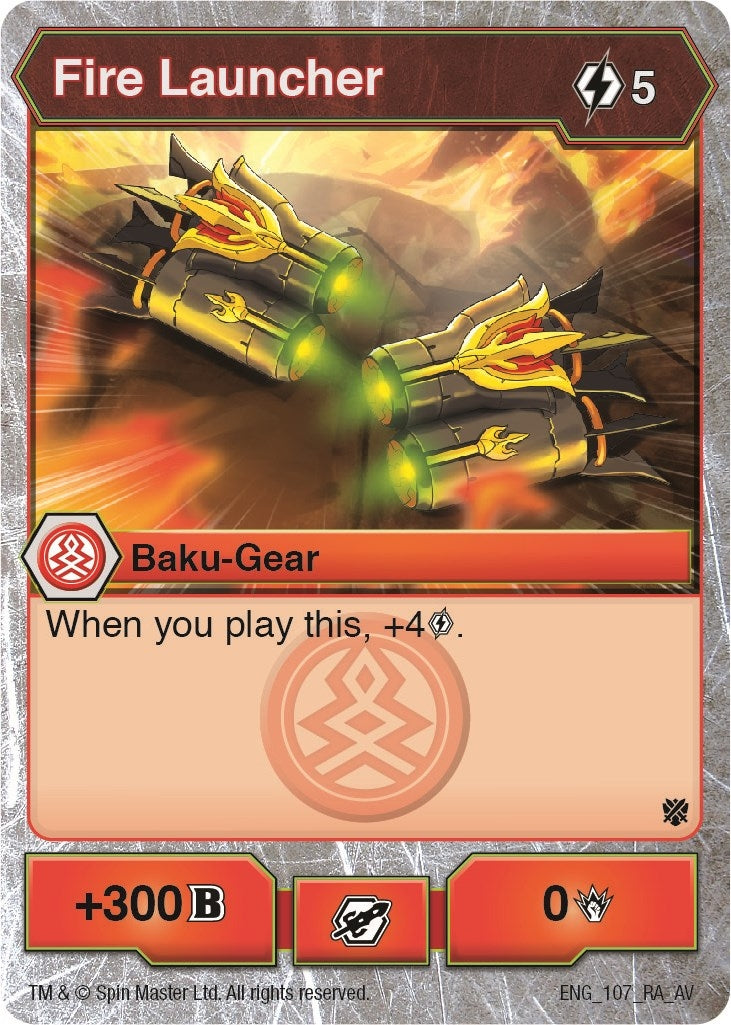 Image for Fire Launcher (107) (Armored Elite) - Bakugan TCG