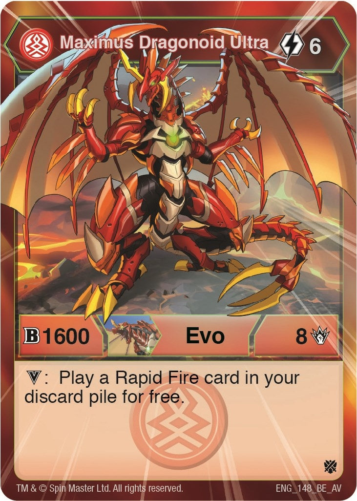 Image for Maximus Dragonoid Ultra (148) (Armored Elite) - Bakugan TCG