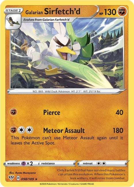 Image for Galarian Sirfetch'd - 98/189 (Cracked Ice holo) (098/189) (PR) - Pokemon