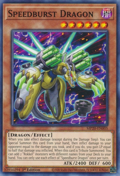 Image for Speedburst Dragon (MP20-EN005) (MP20) - YuGiOh