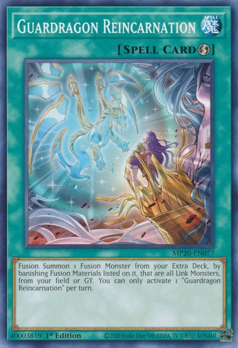 Image for Guardragon Reincarnation (MP20-EN077) (MP20) - YuGiOh