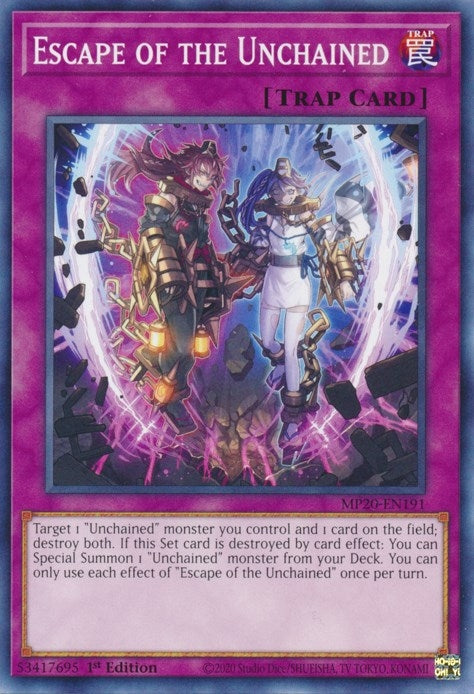 Image for Escape of the Unchained (MP20-EN191) (MP20) - YuGiOh