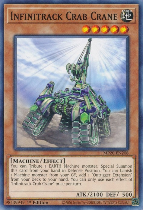 Image for Infinitrack Crab Crane (MP20-EN208) (MP20) - YuGiOh