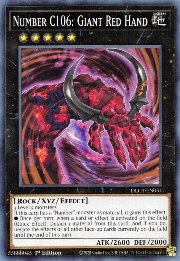 Image for Number C106: Giant Red Hand (DLCS-EN051) (DLCS) - YuGiOh
