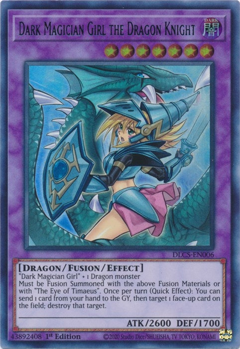 Image for Dark Magician Girl the Dragon Knight (Alternate Art) (Green) (DLCS-EN006) (DLCS) - YuGiOh