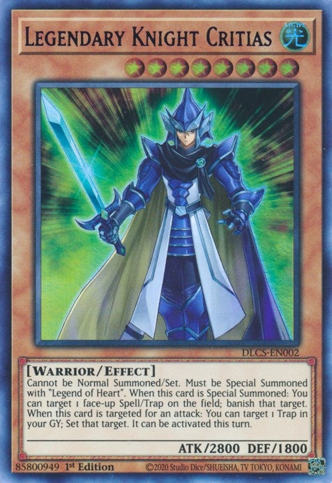 Image for Legendary Knight Critias (Blue) (DLCS-EN002) (DLCS) - YuGiOh